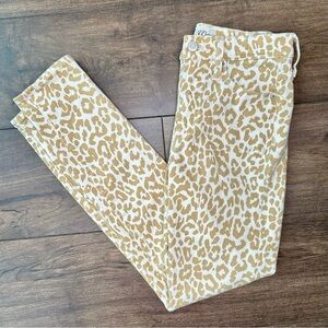 J.Crew 10" Highest-Rise Toothpick Jean in Safari Leopard - Women’s Size: 25